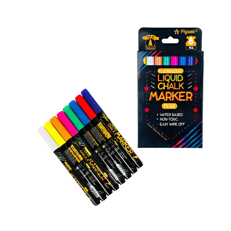 Liquid Chak Marker 8 Colors | লিকুইড চক মার্কার