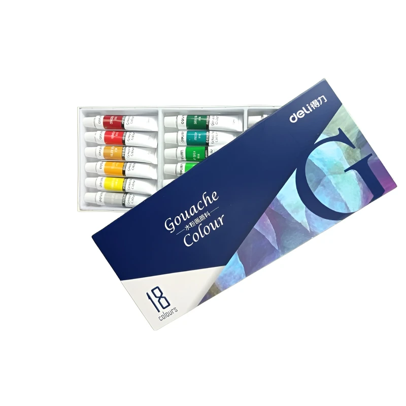Deli Gouache Colour 18 Colours Set